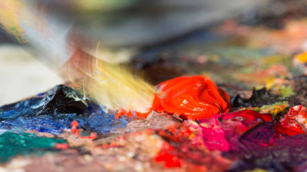 Bright red oil paint & red oil paint Lily Gallery Canada