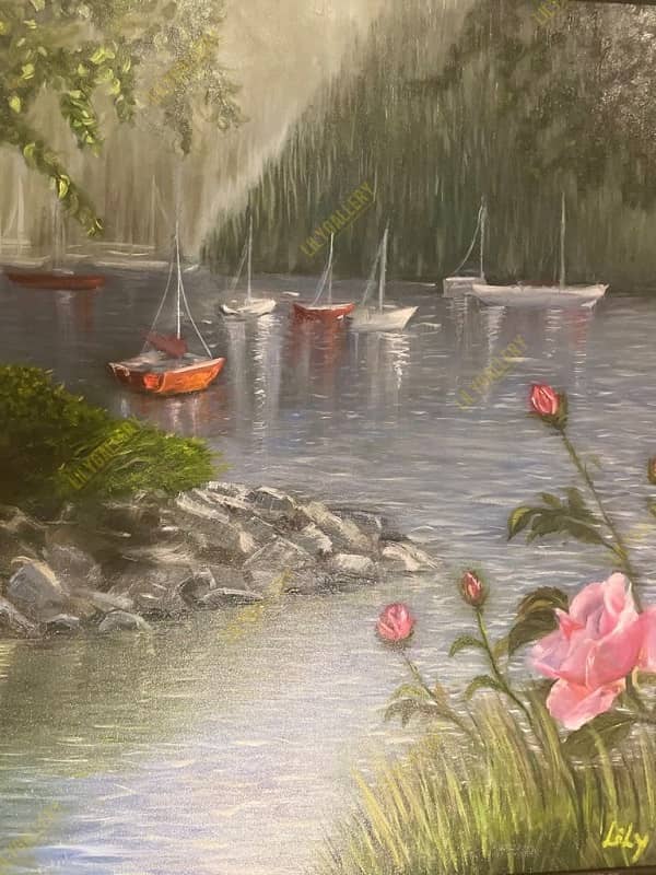 summer time in Italy oil painting