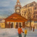 Ski in Mont Tremblant painting